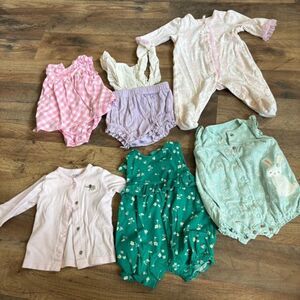 Lot of 6 pieces Baby Clothes Romper Sleeper Top 3M